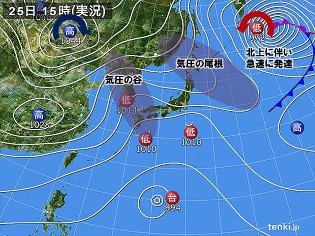 2015年11月25日の天気図