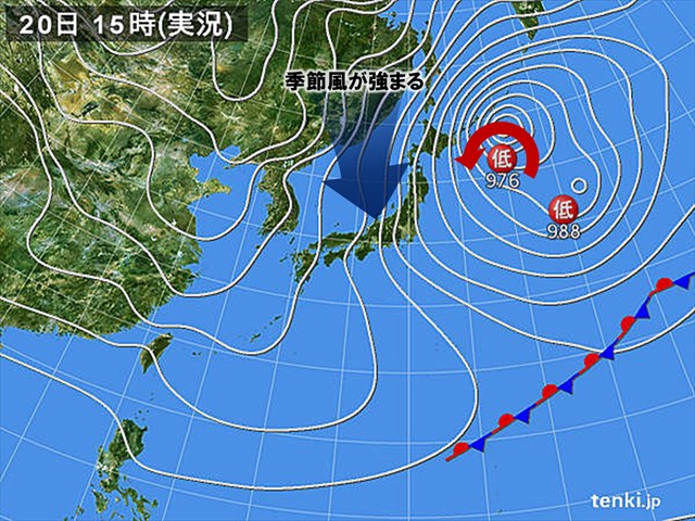 2016年1月20日の天気図