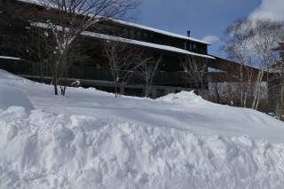 センター周辺の積雪の様子