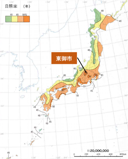 全国の日照時間