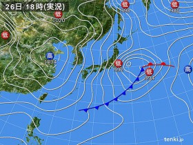 2019年1月26日18時の実況天気図